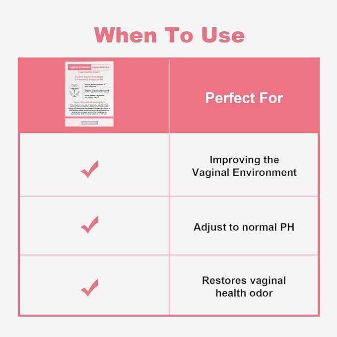 Nahid Vaginal probiotic Suppository, hyaluronic Acid Suppositories, Vaginal moisturizer, PH Balance, Restores Healthy Vaginal Odor, Yeast Comfort Care (12 Inserts)