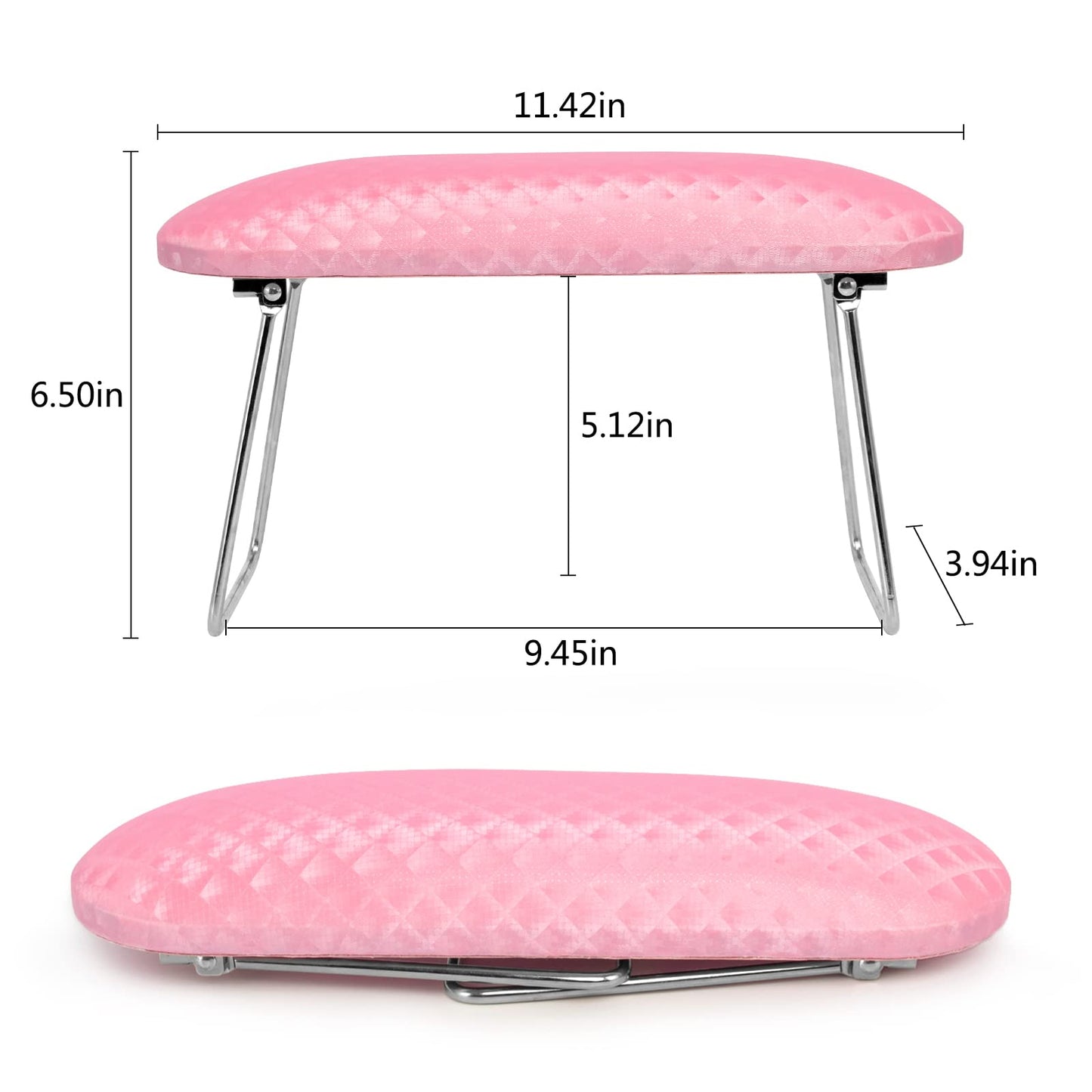 krofaue Nail Arm Rest and 500PCS Clear False Nails Tips