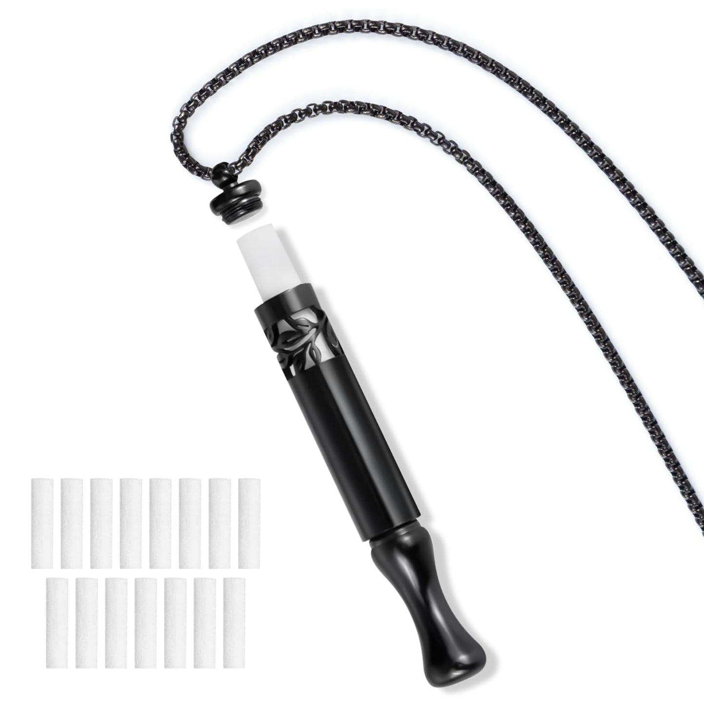 Runmecy Breathlink Quit Smoking Necklace, Breathing Necklace for Fidget Relief and Smoking Cessation, Breathe Free Aids - Natural Stop Smoking Aid for Anxiety Relief