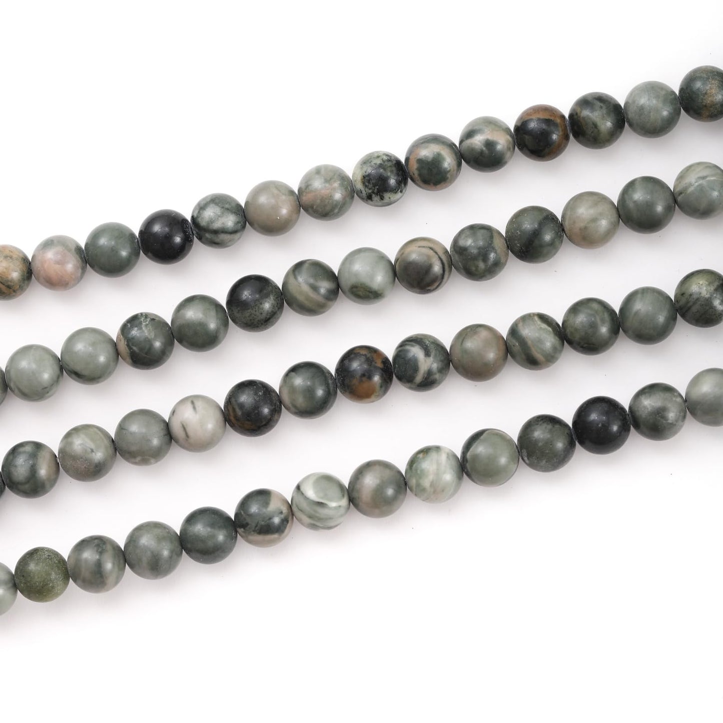 6mm 60pcs DIY Natural Sinkiang Jade Stone Beads Round Healing Crystal Gemstone Loose Beads for Jewelry Making Handmade Bracelet Necklace