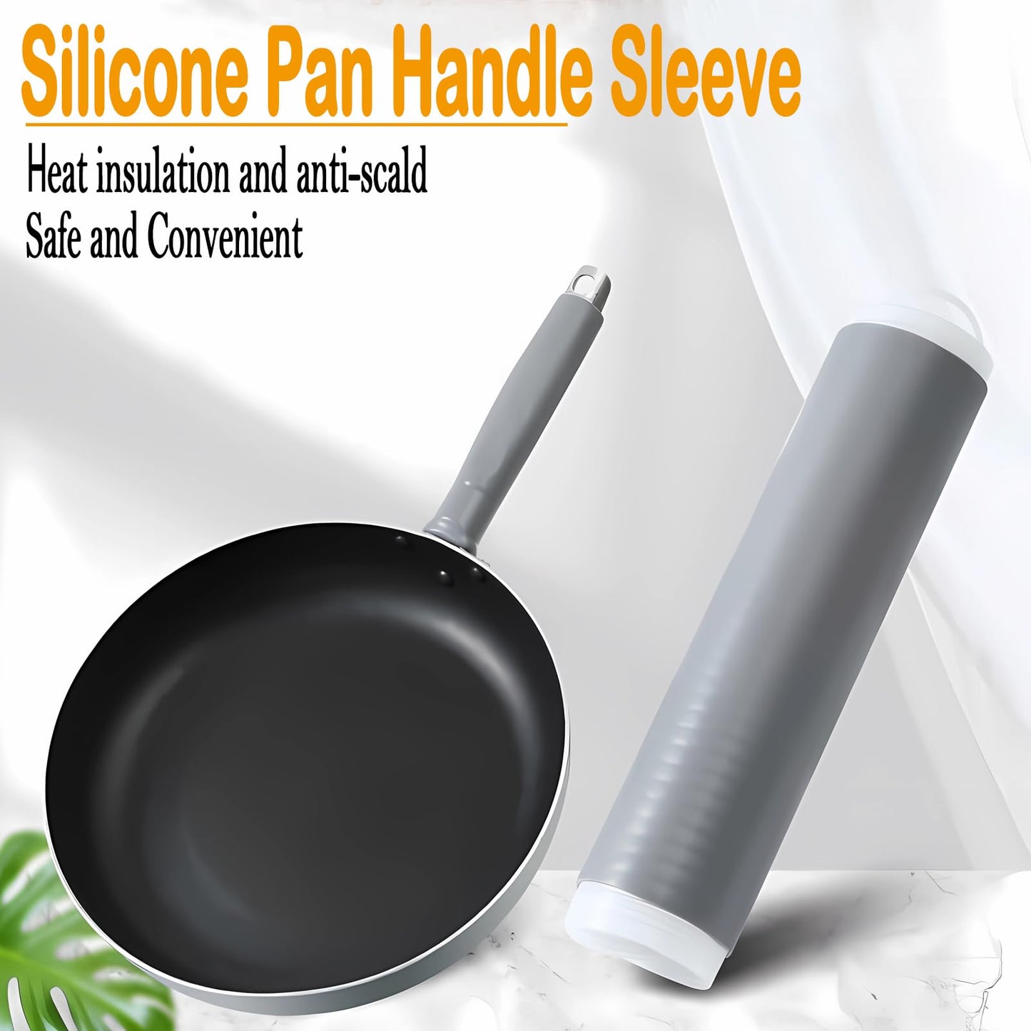 3PCS Pot Handle Heat Insulation Silicon Cover,Silicone Hot Handle Holder,Silicone Pan Handle Sleeve for Pots and Pans,Self-retracting Silicone Handle Cover for Pans, Spatulas and Spoons