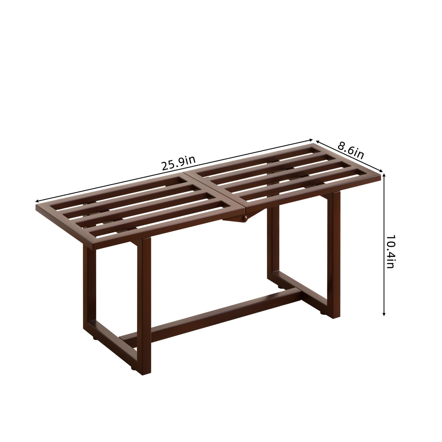 Rioneta 2-Pack Elegant Mid-Century Modern Metal Tiered Plant Stand Robust 330 lbs Capacity Versatile Indoor Outdoor Display for Living Room, Patio & Balcony Coffee