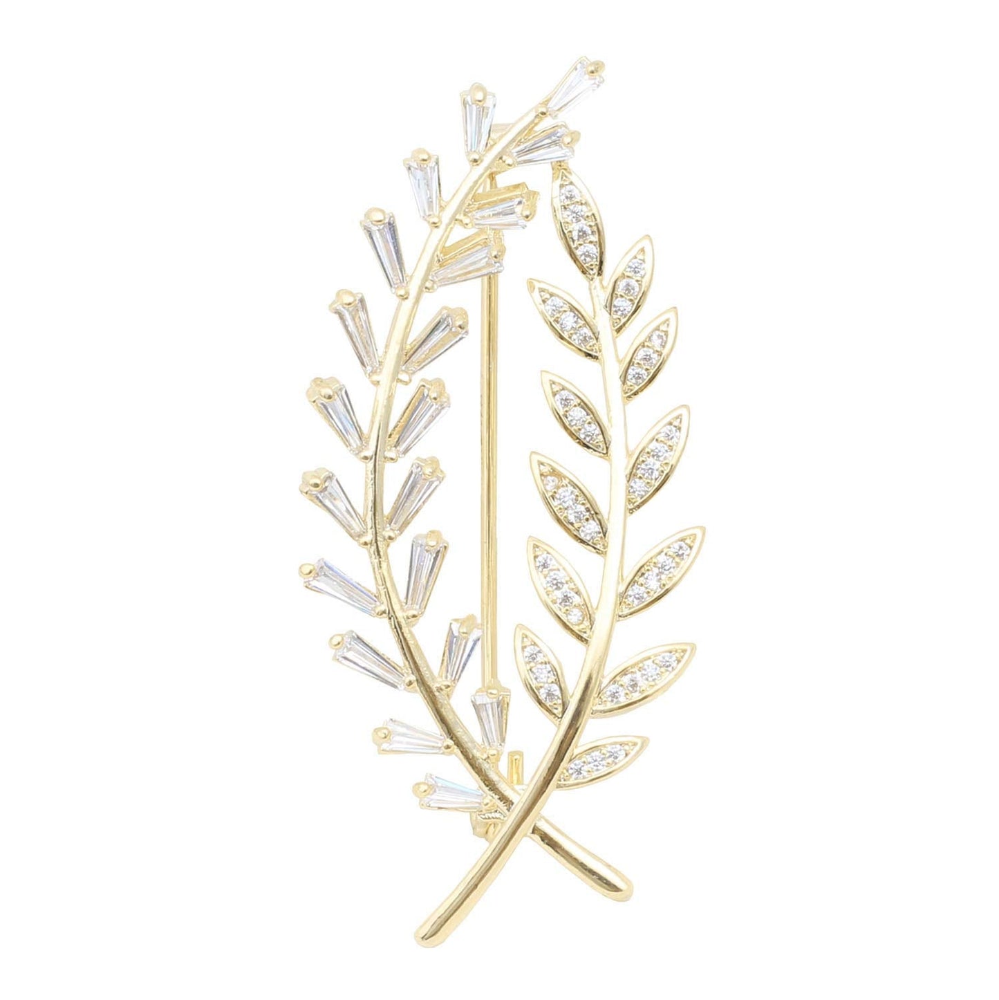 Gold Wheat Brooch Pins for Women Fashion Valentine