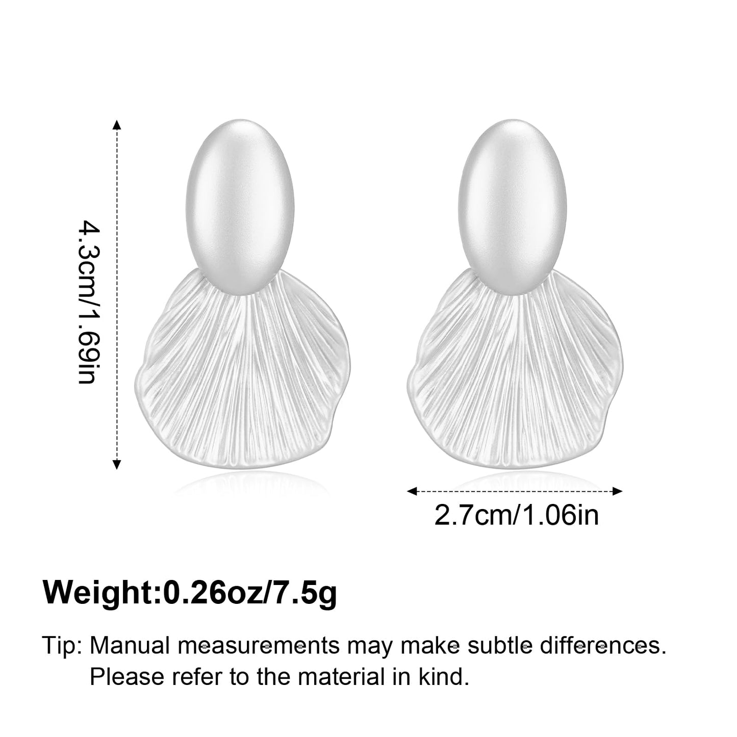 FILMOON Matte Silver Plated Earrings Dangle Earring for Women Formal Statement Jewelry