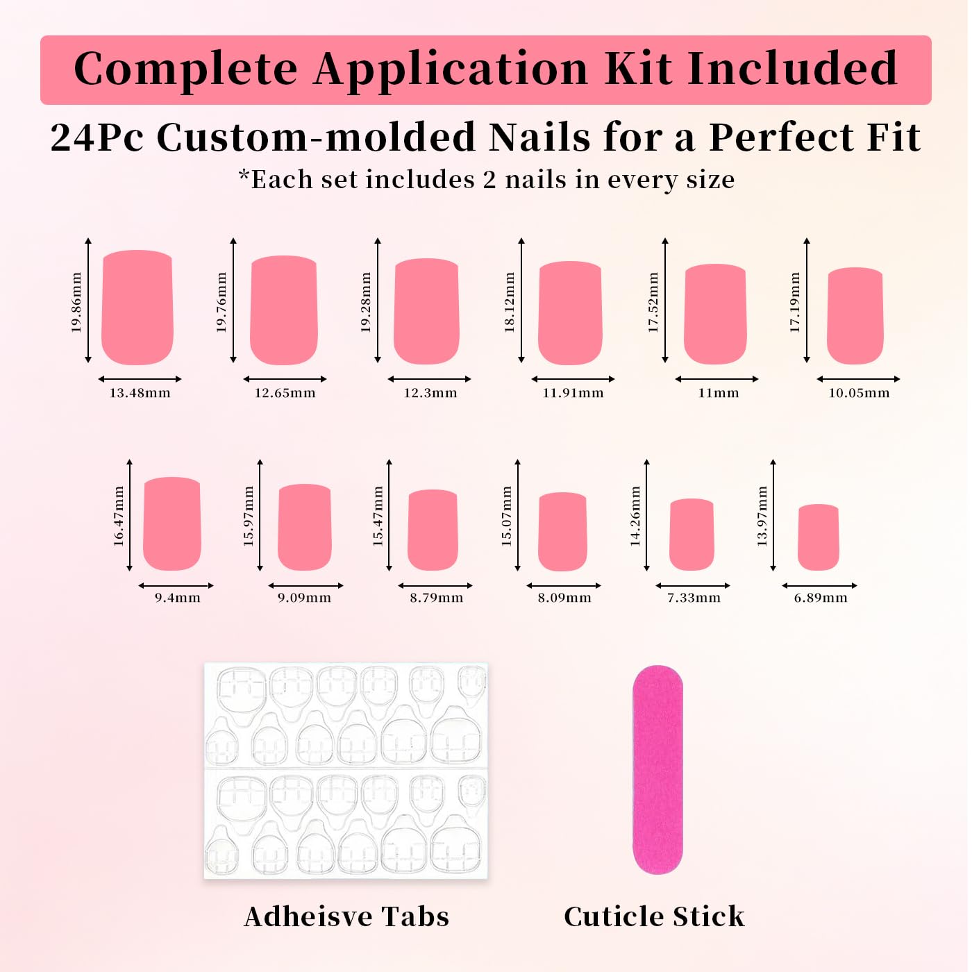 Goolich Leopard French Tip Press On Nails Medium Square, Nude Pink Nails Press ons Bow Charm with Adhesive Tabs, 24 Pcs 12 Size Reusable Full Cover Glue on Nails for Women