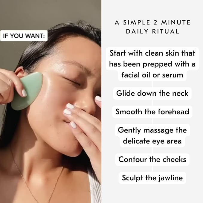 Mount Lai Stainless Steel Gua Sha Facial Tools – Face & Body Guasha Tools for Self-Care, Massager for Sculpting, Muscle Tension Relief & Puffiness Reduction