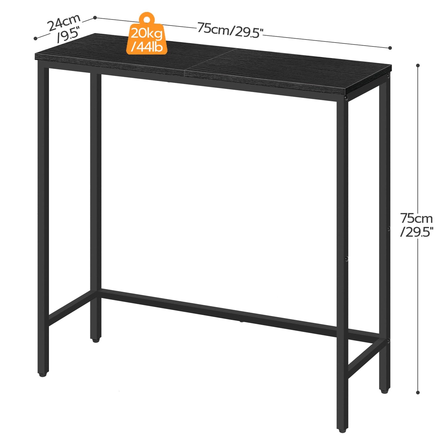 HOOBRO Console Table and Floating Shelves Bundle, 29.5" Small Entryway Table, Wall Mounted Shelf Set of 2, BK75XG01-BF60BJ01