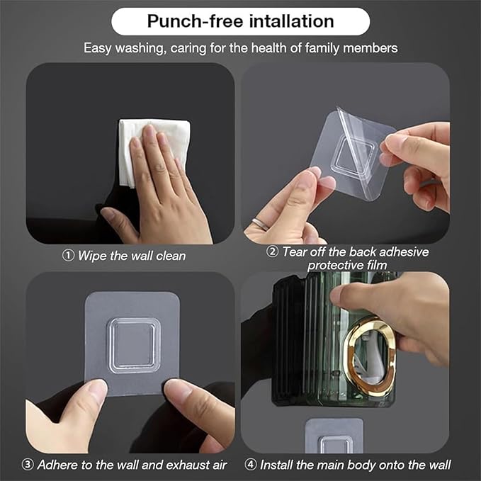 Light Luxury Toothpaste Squeezer, Automatic Toothpaste Squeezer, Toothpaste Dispenser, Household Wall Mounted Non-Punching Squeezer Toothbrush Holder Saves Toothpaste for Home (Color 01)