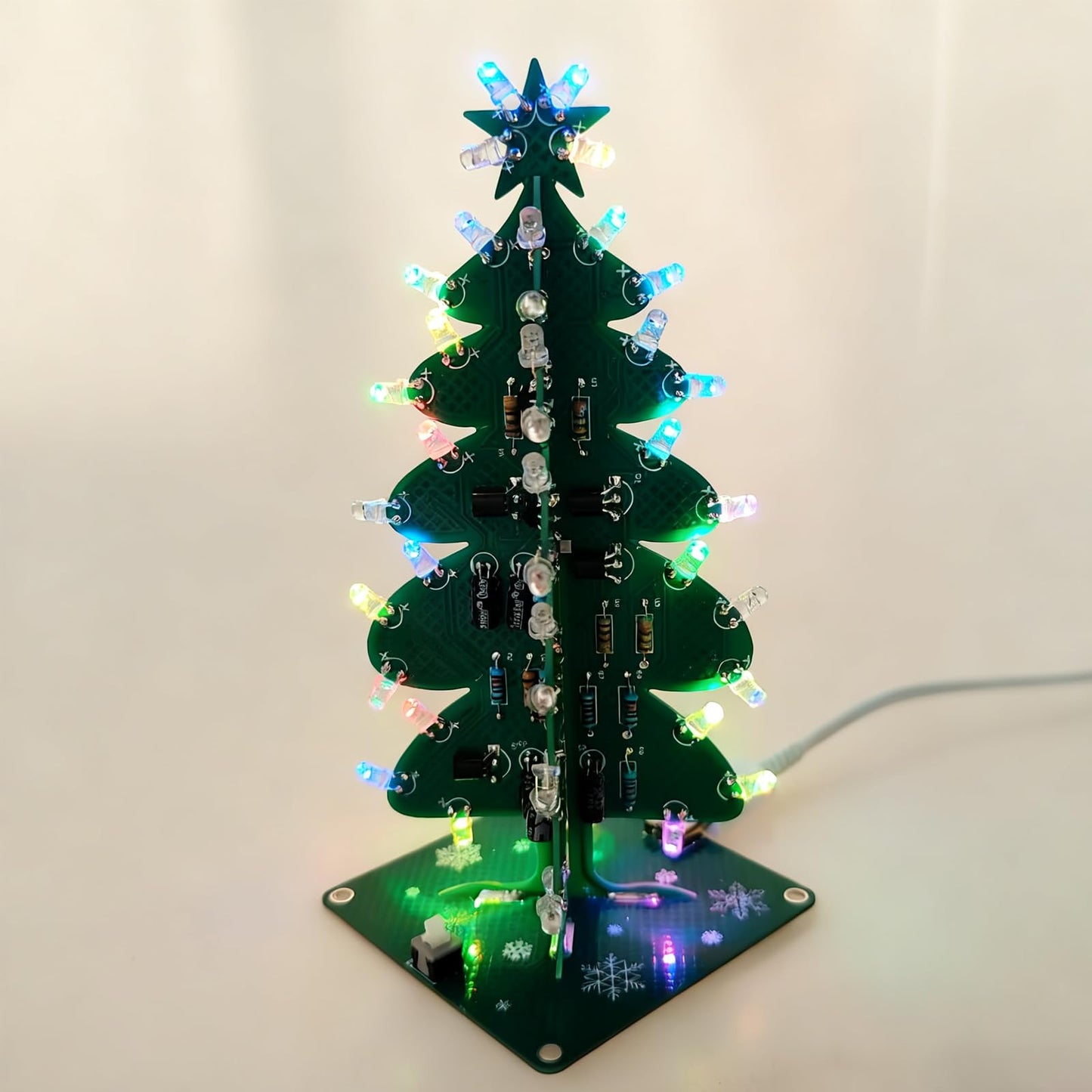 Gikfun Advanced Christmas Tree Soldering Kit DIY STEM Project for Adults Hobbyists Gift GK1033