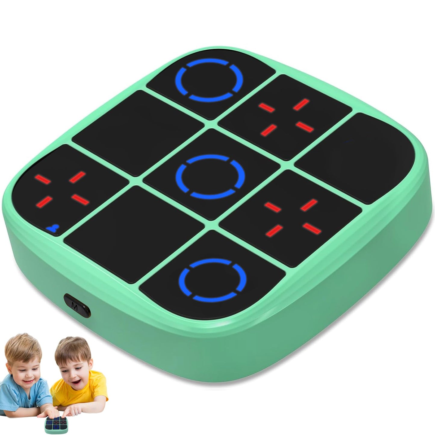 Tic Tac Toe Game, 4-in-1 Electronic Tic Tac Toe Bolt Game with Mute Function, Handheld Puzzle Console Toys for Educational, Portable Travel Games Gifts for Kids and Adults
