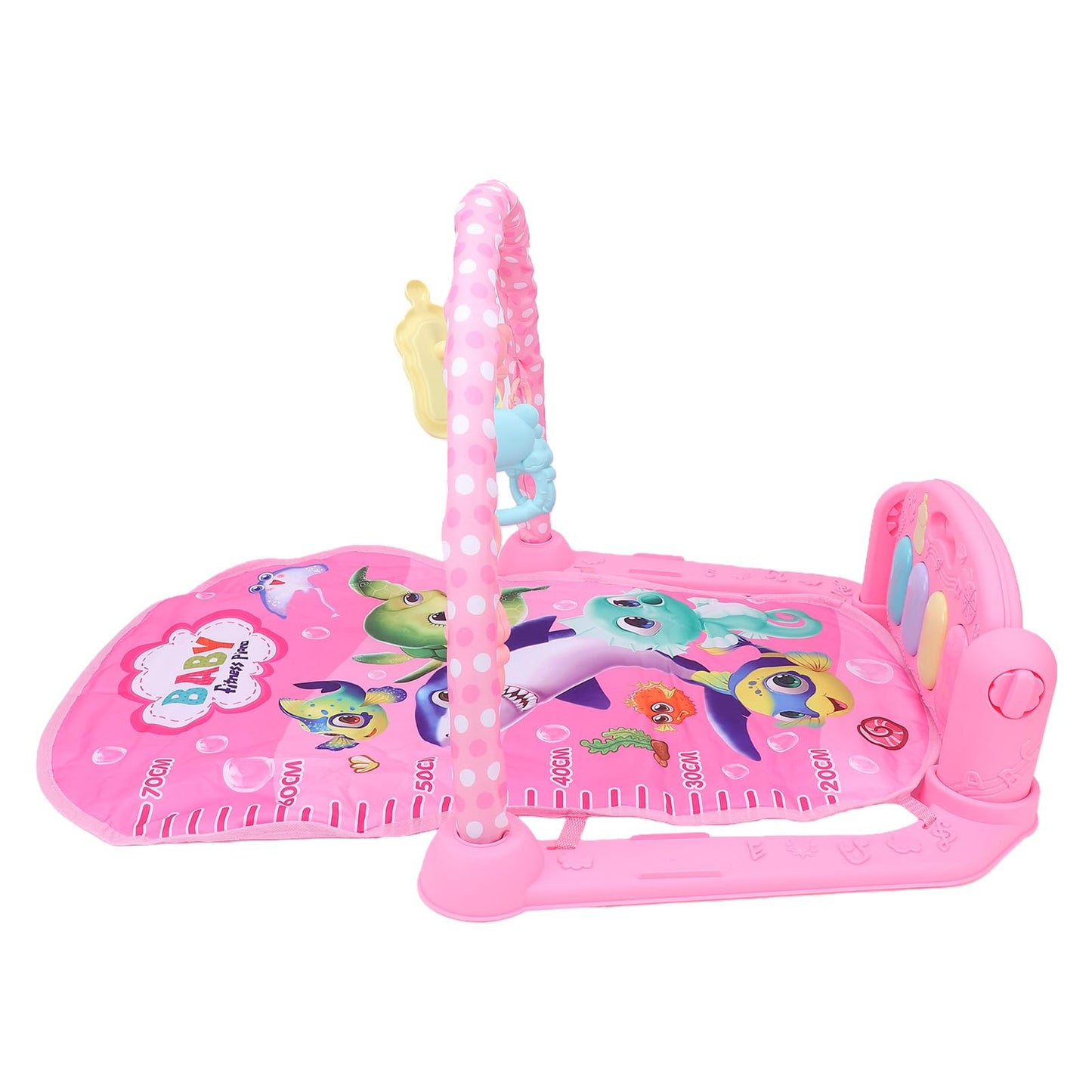 Hilitand Baby Gym Play Mat, Musical Activity Center for Motor Skills Development with Detachable Piano and Toys, for Newborns Ages 0 Months