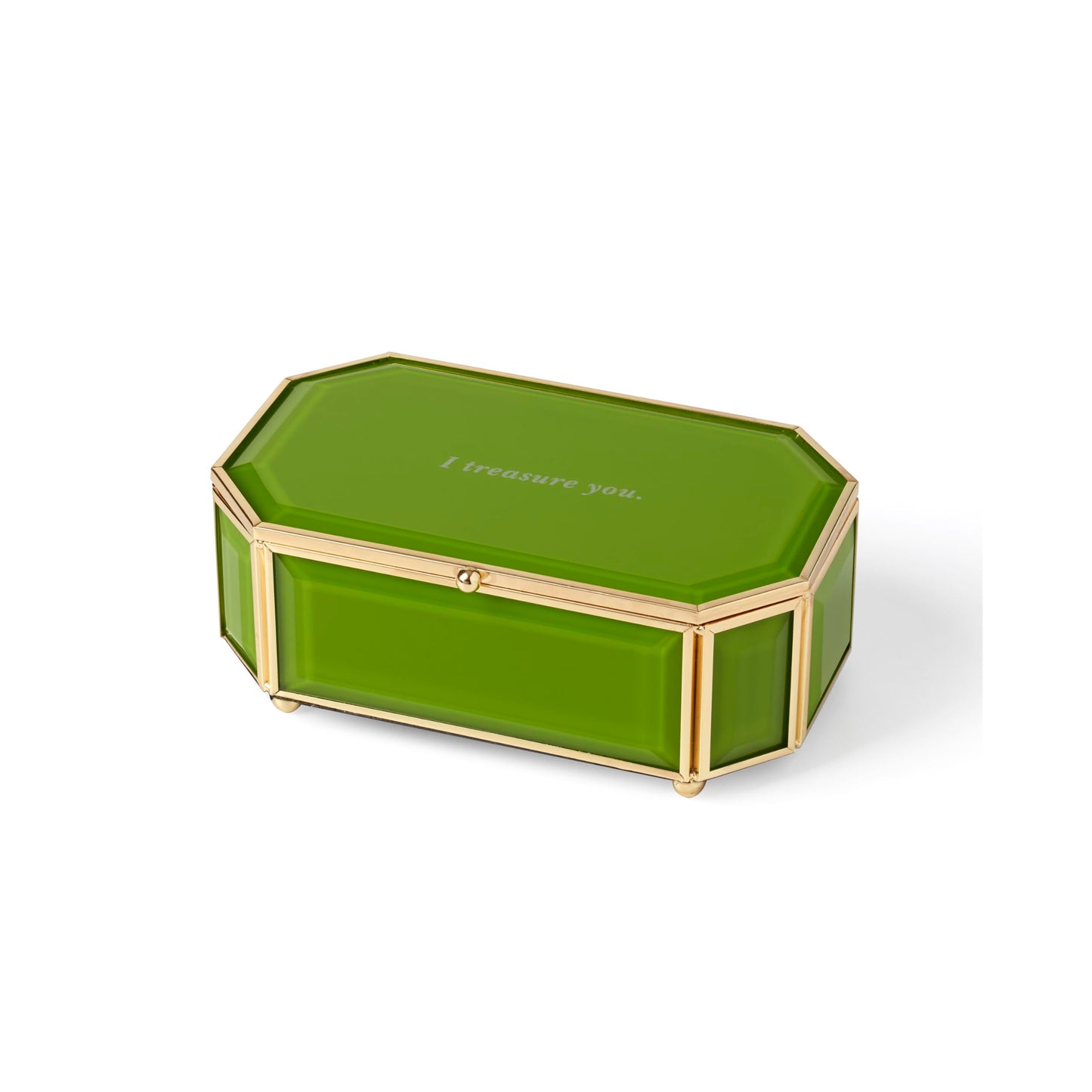 kate spade new york I Treasure You Green Jewelry Box