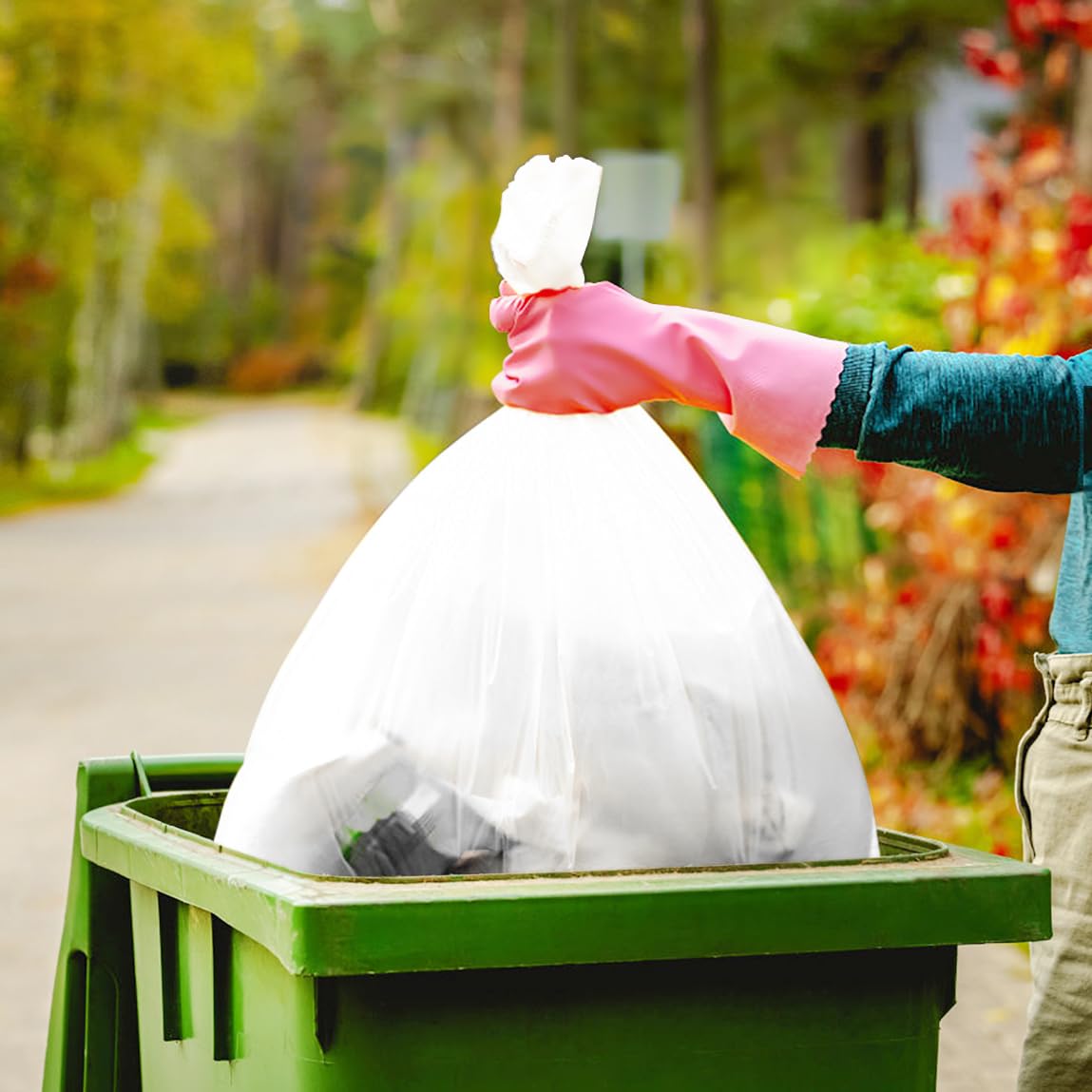 Large Clear Trash Bags 55 (75 Count)