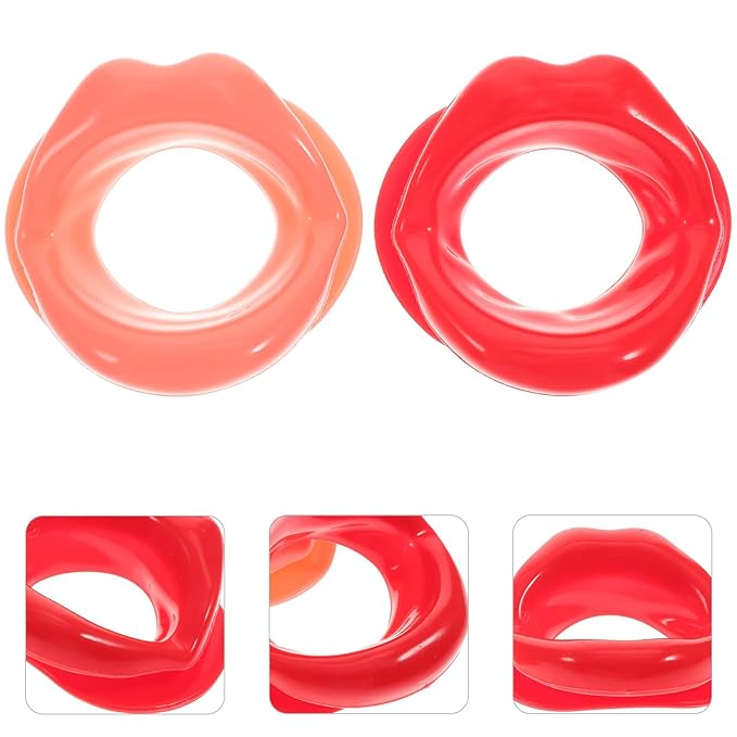 4pcs Silicone Lips Face Slim Exerciser Rubber Muscle Lips Trainer Tightener Tool