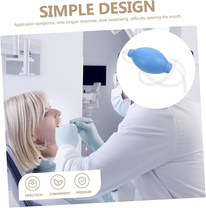 Oral Muscle Trainer Tongue Exerciser for Dysphagia Rehabilitation Blue Long Tube Swallowing Training Tool Suitable for Speech Therapy and Muscle Strengthening