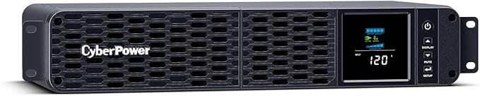 CyberPower CP2000PFCRM2U PFC Sinewave UPS Battery Backup and Surge Protector, 2000VA/1200W, 8 Outlets, AVR, Short Depth 2U Rackmount, UL Certified