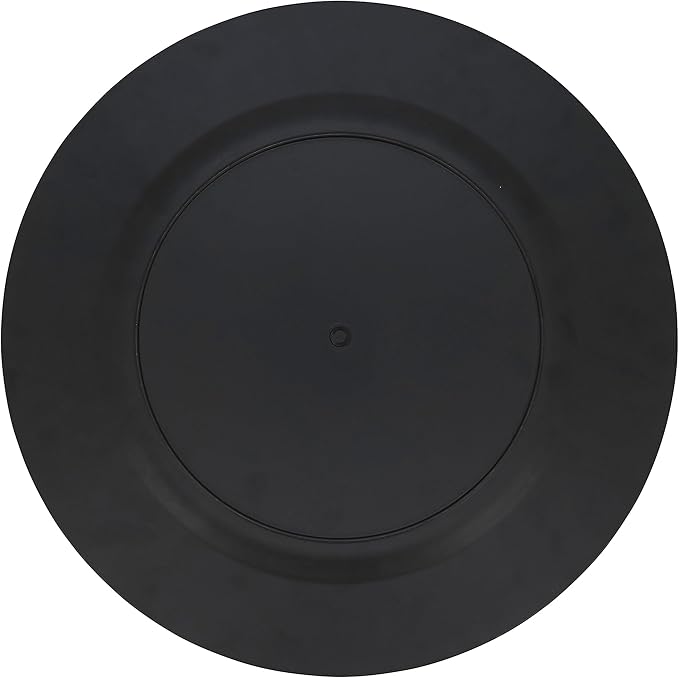 SARO LIFESTYLE Sleek Faux Wood Charger Plate (Set of 4) (Pack of 2)