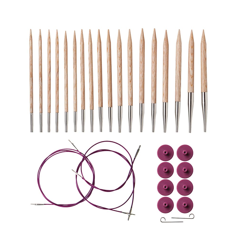 Knit Picks Interchangeable Knitting Needle Variety Pack - Sizes 4-11 and 13, 15, and 17 (Sunstruck)