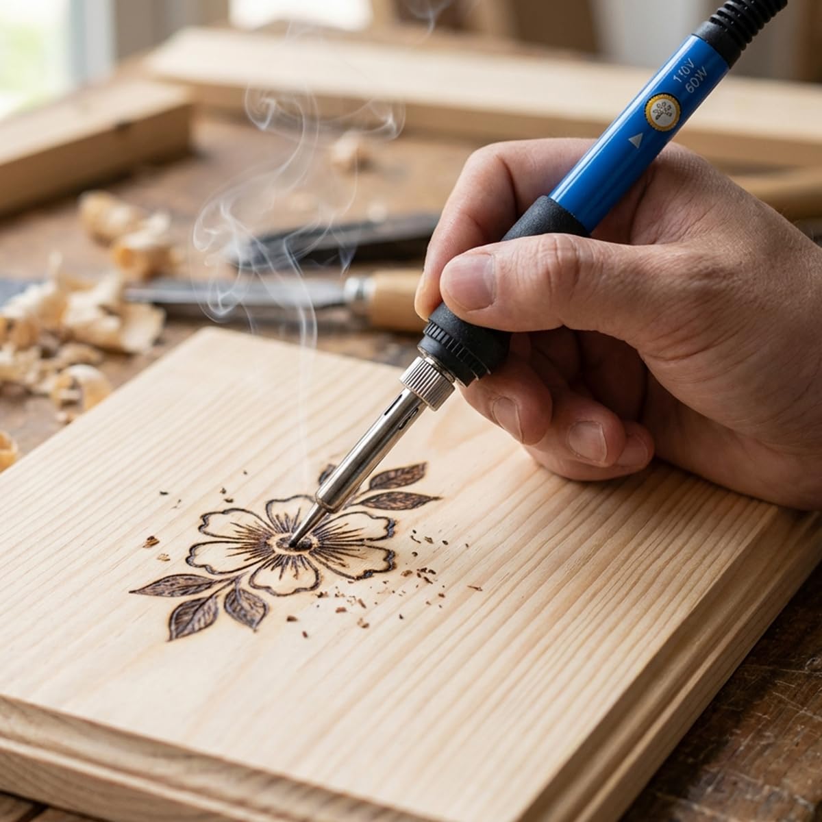Wood Burning Kit, 32PCS Wood Burning Tool – Adjustable Temperature Soldering Iron Tool for DIY, Wood Carving, Embossing, and Craft Projects – Wood Burner Pen Set for Adults and Beginners