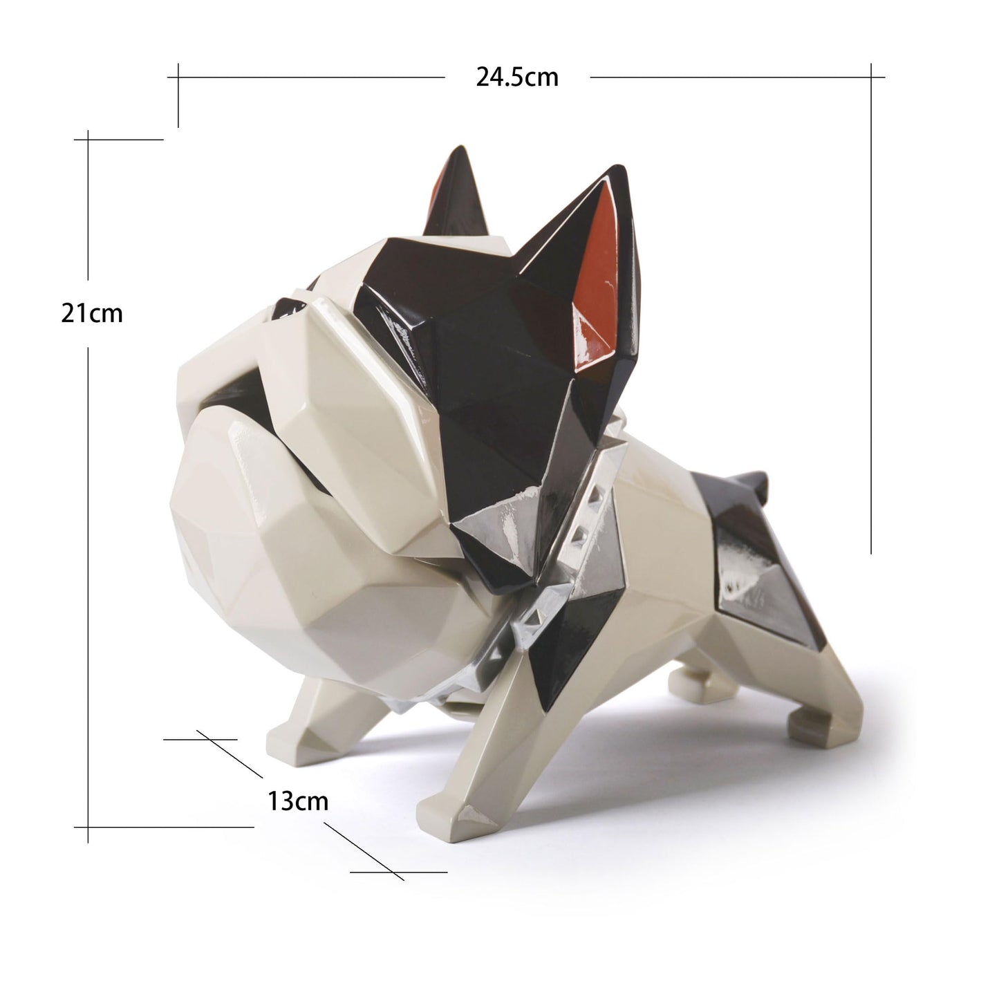 HAUCOZE Closable Candy Dish Key Bowl Storage Bulldog Statue Modern Home Decor Table Centerpiece Gift for Living Room 9.4 Inch