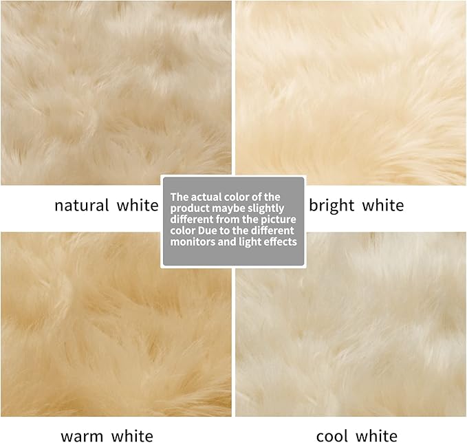 Beige Fluffy Rug for Bedroom, 2'X6' Faux Fur Rug for Runner, Soft Shag Rug for Sofa Couch Cushion, Cozy Shaggy Fuzzy Plush Floor Carpet for Nursery, Cute Bedside Dorm Home Decor Rectangle