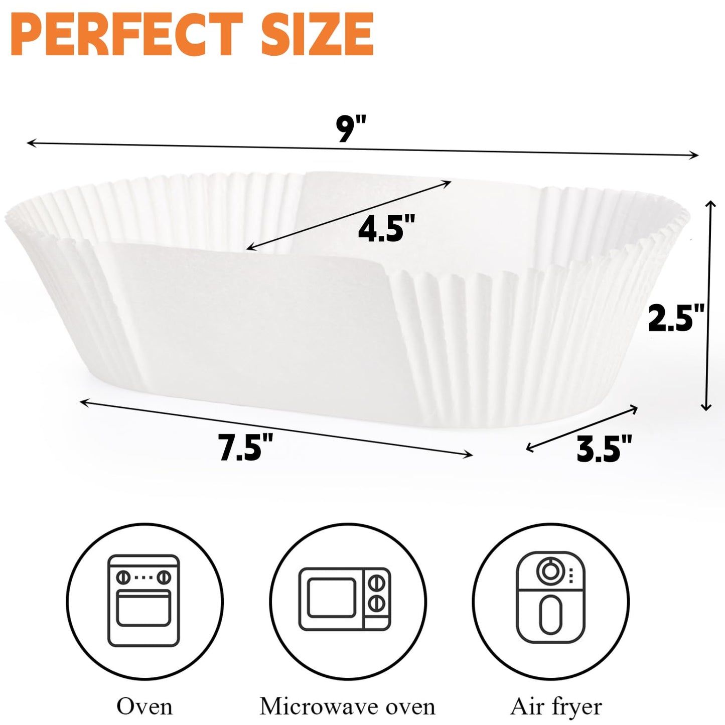 LEGUMMY Loaf Bread Baking Liners, 2 LB Disposable Loaf Pan Liners, Greaseproof Paper Bread Tin Liners for Banana or Pumpkin Bread, Cake, Cupcake, Air Fryer Liner, Non-Stick, 50 Pack, White
