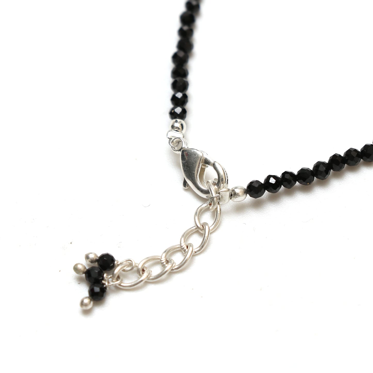 Gempires Black Spinel Dainty Bracelet for Women | Handmade 2.5 mm Faceted Beads | Minimal Stacking Jewelry | Adjustable Lightweight Fit | August Birthstone Gift
