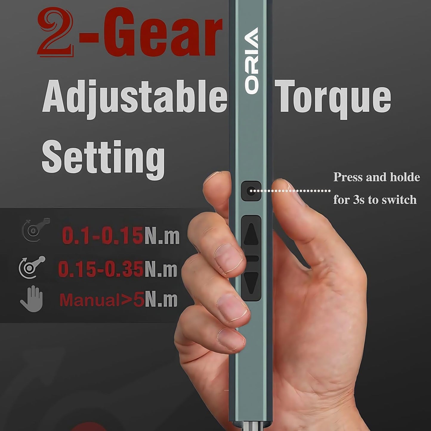 ORIA Electric Screwdriver Set, 33 in 1 Precision Screwdriver Set, Rechargeable Mini Electric Screwdriver, Portable Repair Tool Kit, LED Lights for Electronics Phone PC