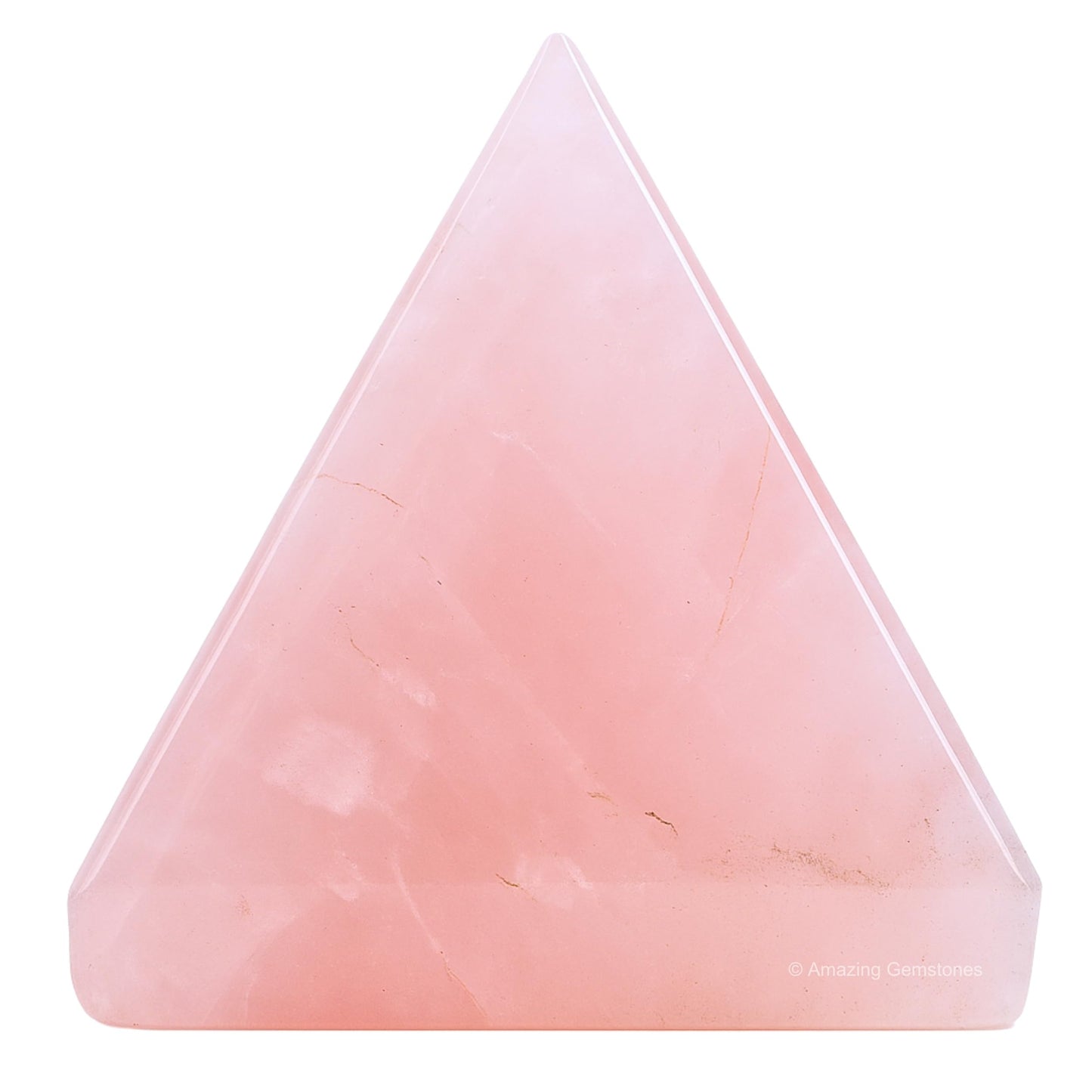 Amazing Gemstone Rose Quartz Pyramid Crystal Healing Stones - 2" Great Pyramid Figurine of Natural Stone Pyramid for Meditation, Reiki, Chakra Balancing and Crystal Pyramids Grid
