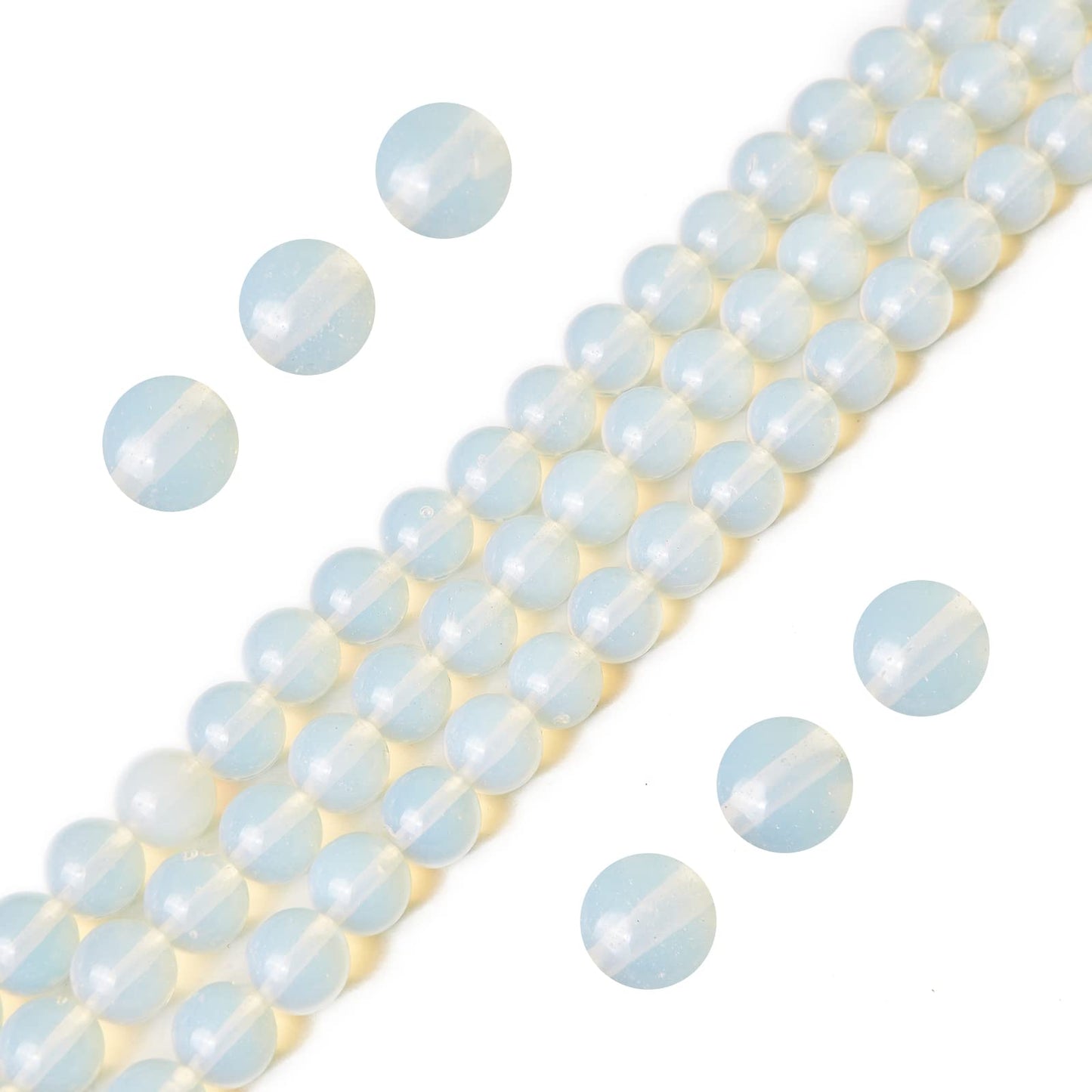 60pcs 6mm Opal Beads Natural Gemstone Beads Round Loose Beads for Jewelry Making