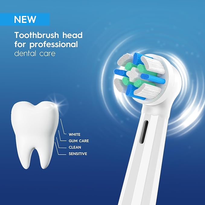 10 Pack IO Replacement Heads Compatible with Oral b IO 2/3/4/5/6/7/8/9/10 Series Electric Toothbrush, Brush Heads Refills Compatible with Oral B IO for Teeth Clean (Black/White)