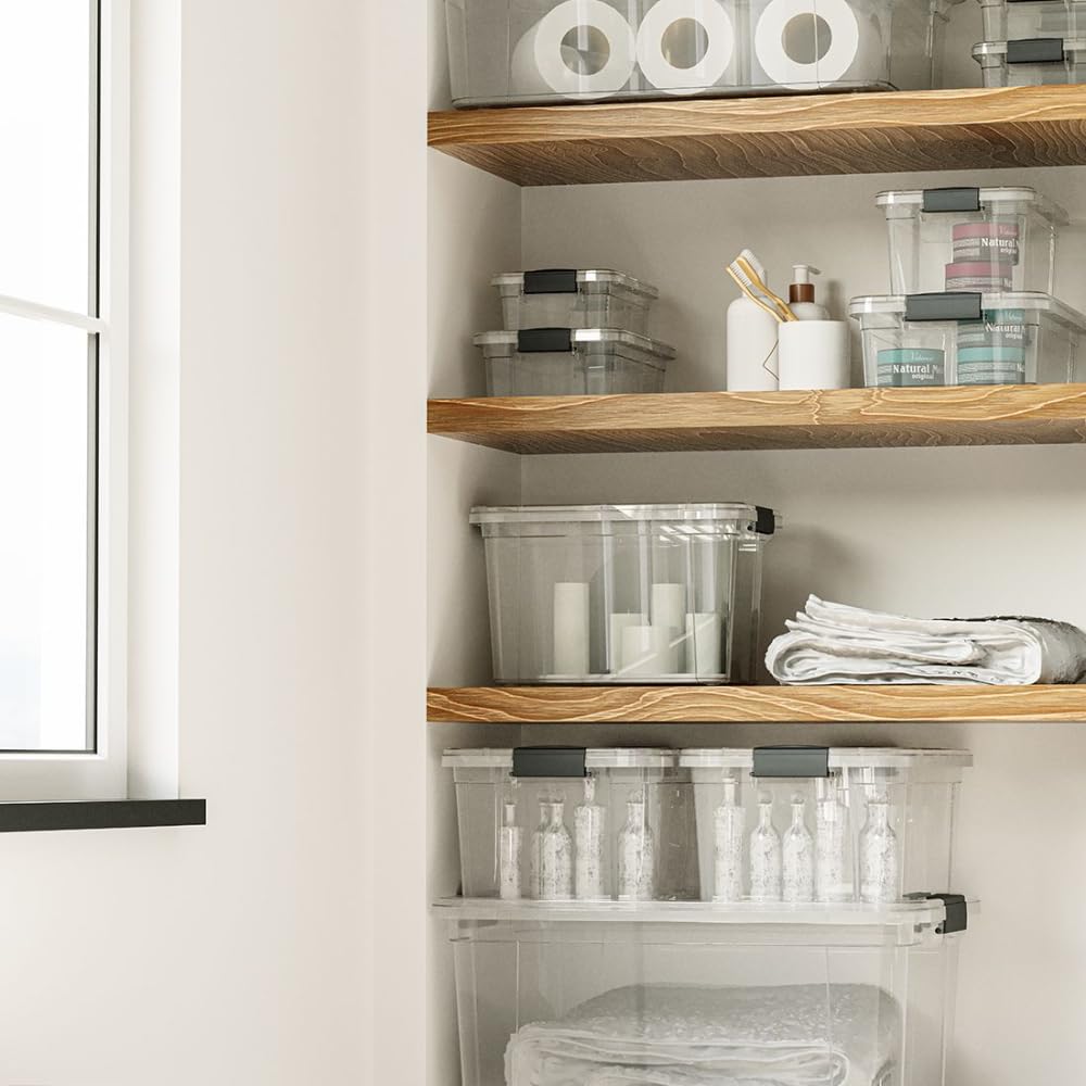 36 Quart Clear Plastic Storage Boxes with Lids (10 Count)