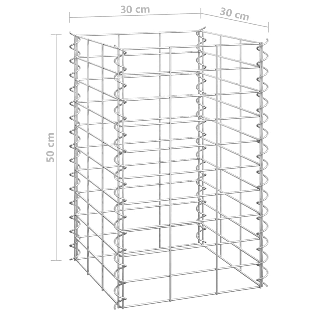 Gabion Raised Bed Silver Iron Medium Durable Gabion Raised Bed, Gardening, Pots & Planters, 151252