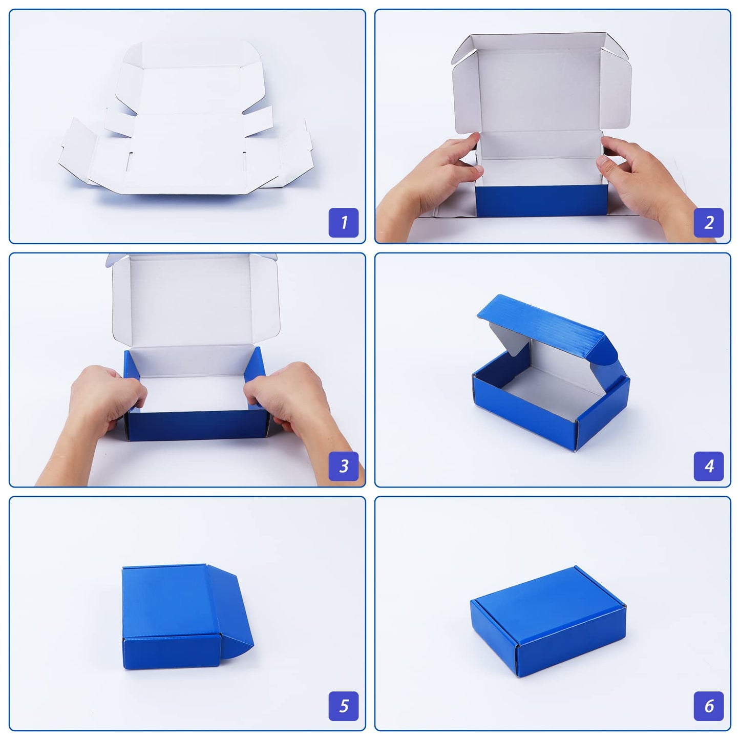 PHAREGE 12x9x4 inch Gift Shipping Boxes Bulk 20 Pack Blue, Tab Lock Tuck Top Mailing Boxes for Packaging Small Business, Medium Cardboard Mailer Boxes for Wrapping Present