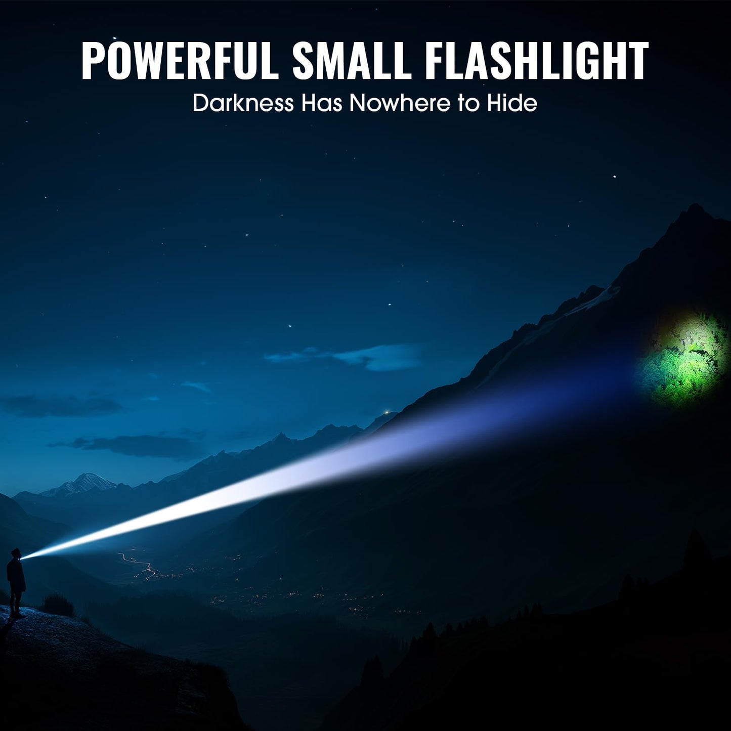 Banral Rechargeable Tactical Flashlights, High Lumens Small Mini USB-C LED Flashlight, Compact EDC Flash Light, 4 Modes&Memory Function, Waterproof Pocket Lights for Home,Camping,Emergency (1, Blue)