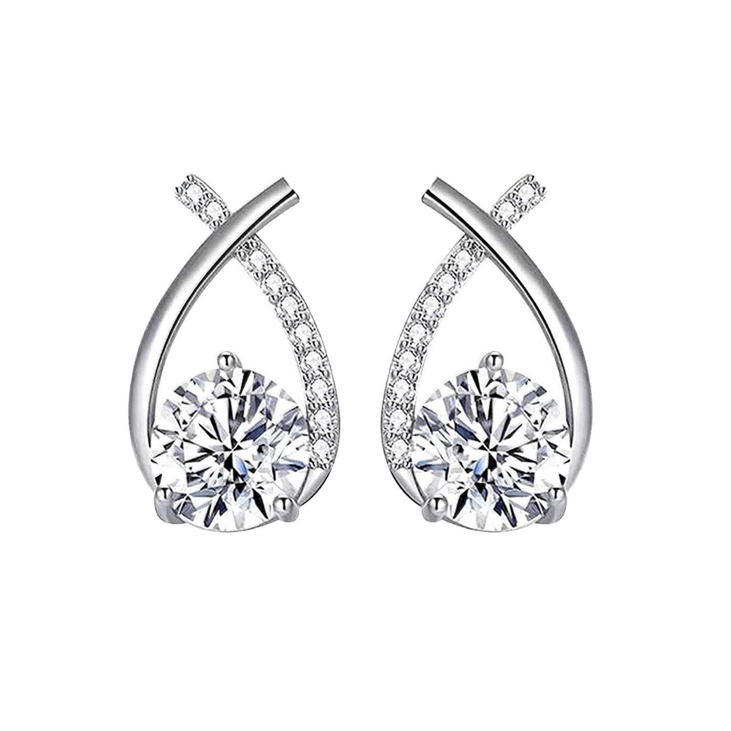 Lymphatic Earrings for Women Halolux Lymphvity Germanium Drainage Therapy Negative Ion Lymph Detox Earrings Jewelry (Silver2)