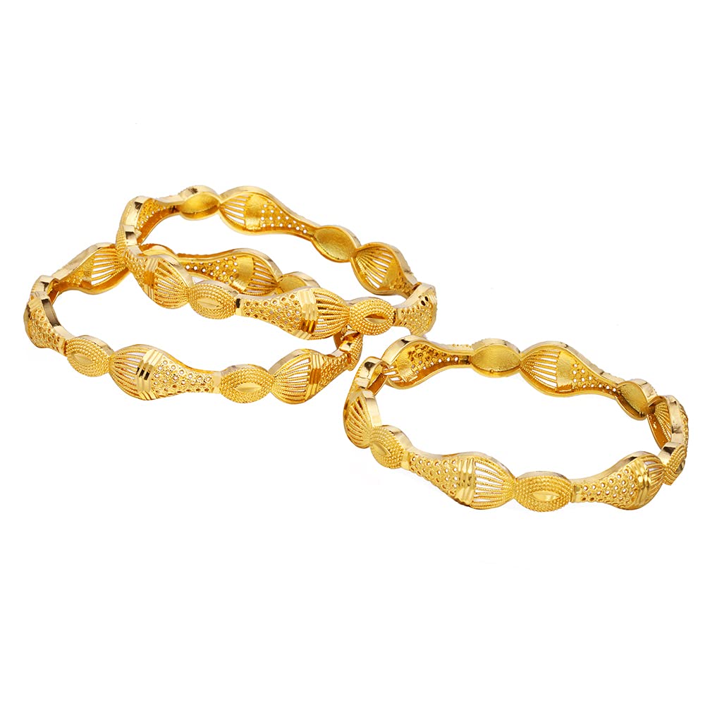 Ethlyn Thanksgiving Day for mum 18K Gold Plated Bangles&Bracelet Birthday Halloween Christmas Gifts Party Use (4pcs) (B216)