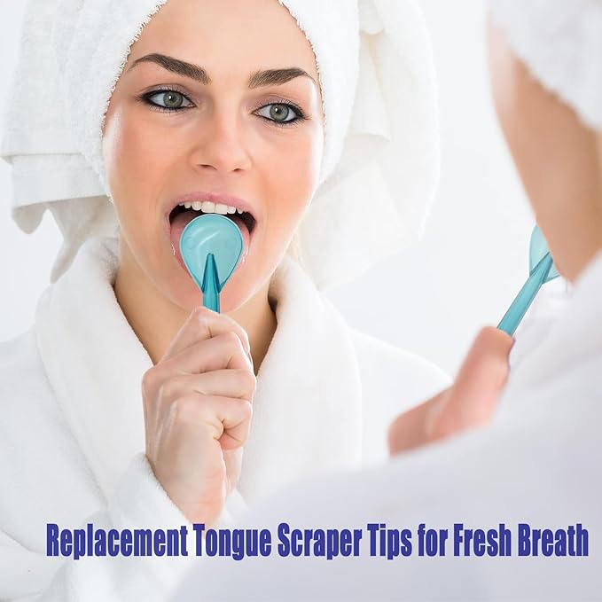 Tongue Scraper Attachment Replacement for Waterpik Water Flosser, Replacement Tips for Waterpik Water Flosser（6 Pack）