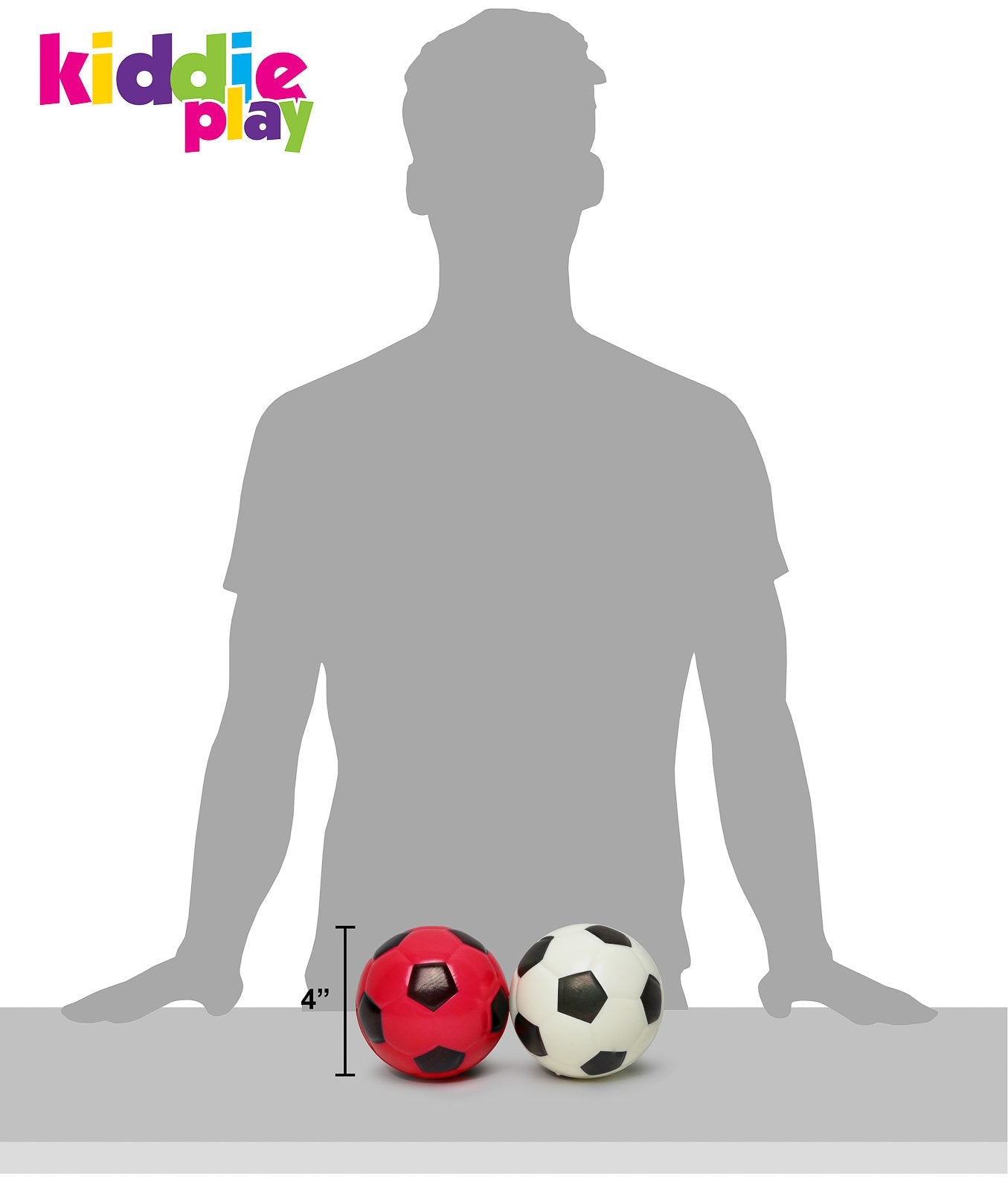 Kiddie Play Set of 4 Balls for Toddlers 4" Soft Soccer Ball for Kids