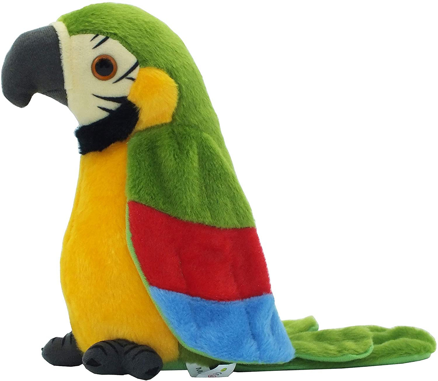 Talking Parrot, Repeats What You Say Plush Animal Toy Electronic Parrot for Boys, Girls Gift
