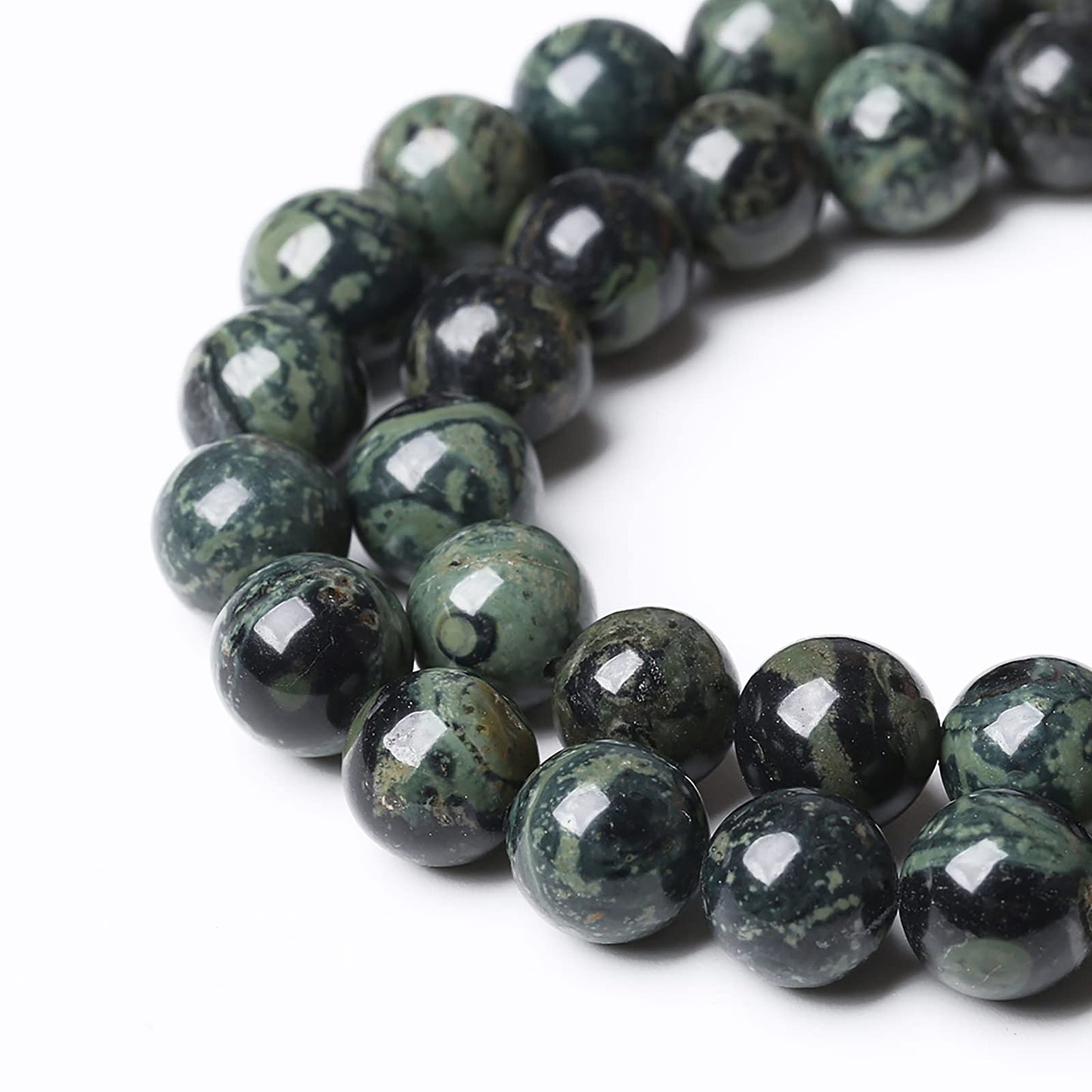8mm 45pcs Natural Kambaba Jasper Beads Round Loose Energy Healing Stone Beads for Jewelry Making DIY Bracelet 15 Inch