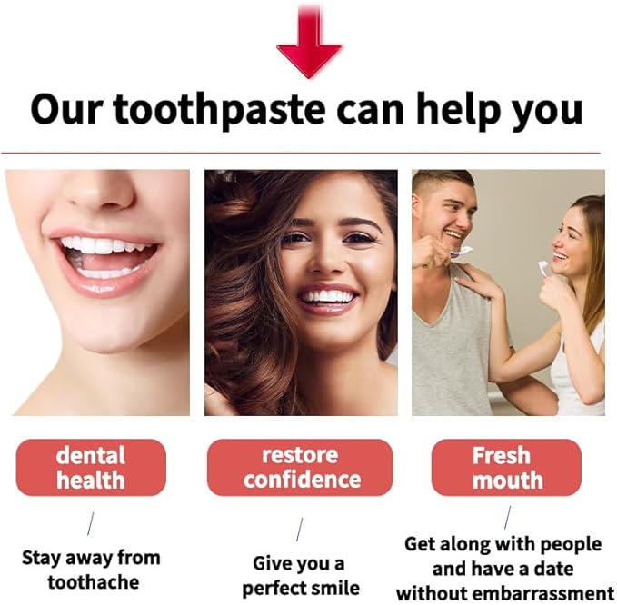 SP10 Probiotic Whitening Toothpaste, Deep Cleaning Care Remove Yellow Tooth Stains, with Probiotic Oral Health Management, Fresh Breath.