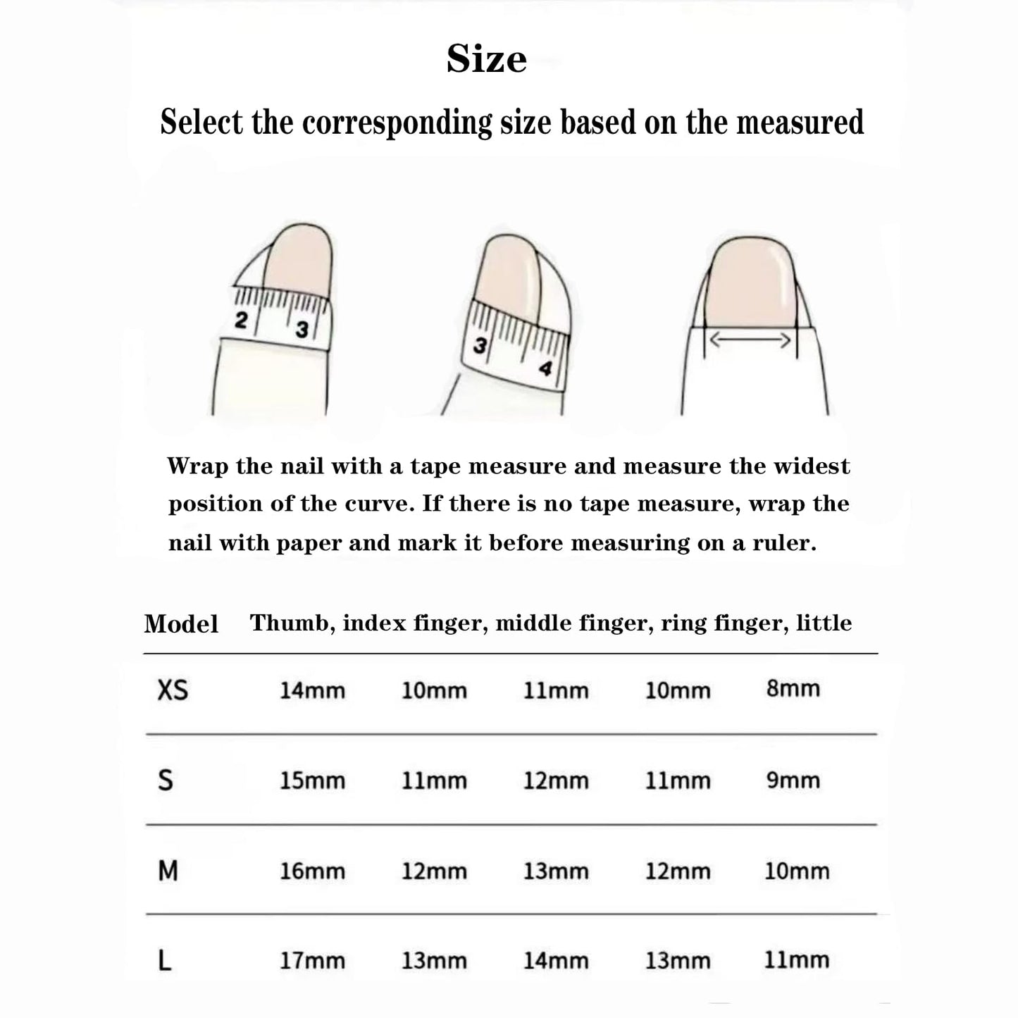 Handmade Press on Nails Gradient Press on Nails Short Almond Fake Nail Rhinestones False Nails Glossy Flower Full Cover French Stick on Nail Acrylic Artificial Nails for Women Glue on Nails (Size S)
