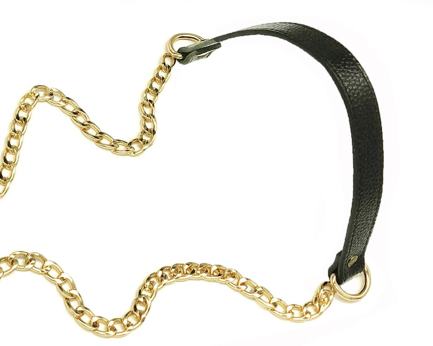 VanEnjoy Replacement Chain & Genuine Leather Shoulder Crossbody Strap (Black(with Tassel))