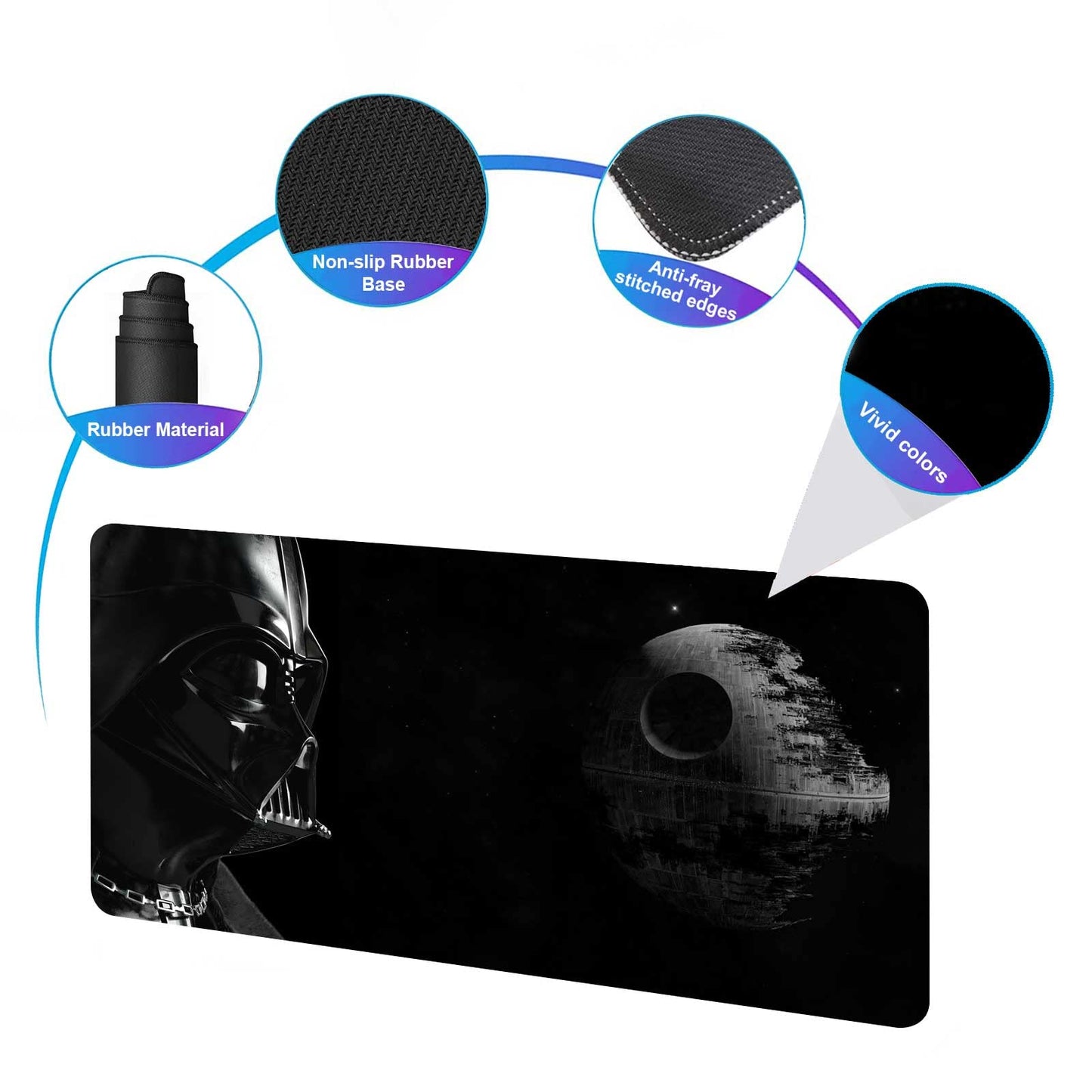 Large Mouse Pad XXL,Mousepad with Stitched Edges & Non-Slip Rubber Base-High Speed Surface-Laptop Desk Pads-Computer Keyboard and Mice Combo Pad Mat 15.7X31.5 inch