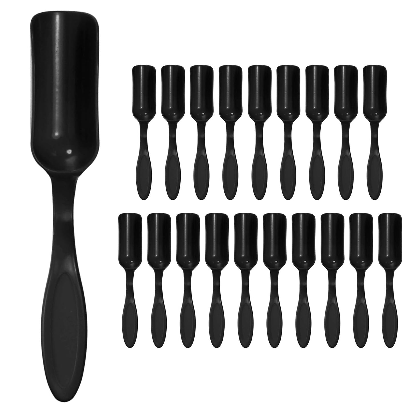 M METERXITY 20-Pack Mini Gardening Shovel Spoons, Plastic Garden Soil Scoops for Cultivation Digging Transplanting/Flower Planting/Plant Succulent, Colorful Small Gardening Tools [Black]
