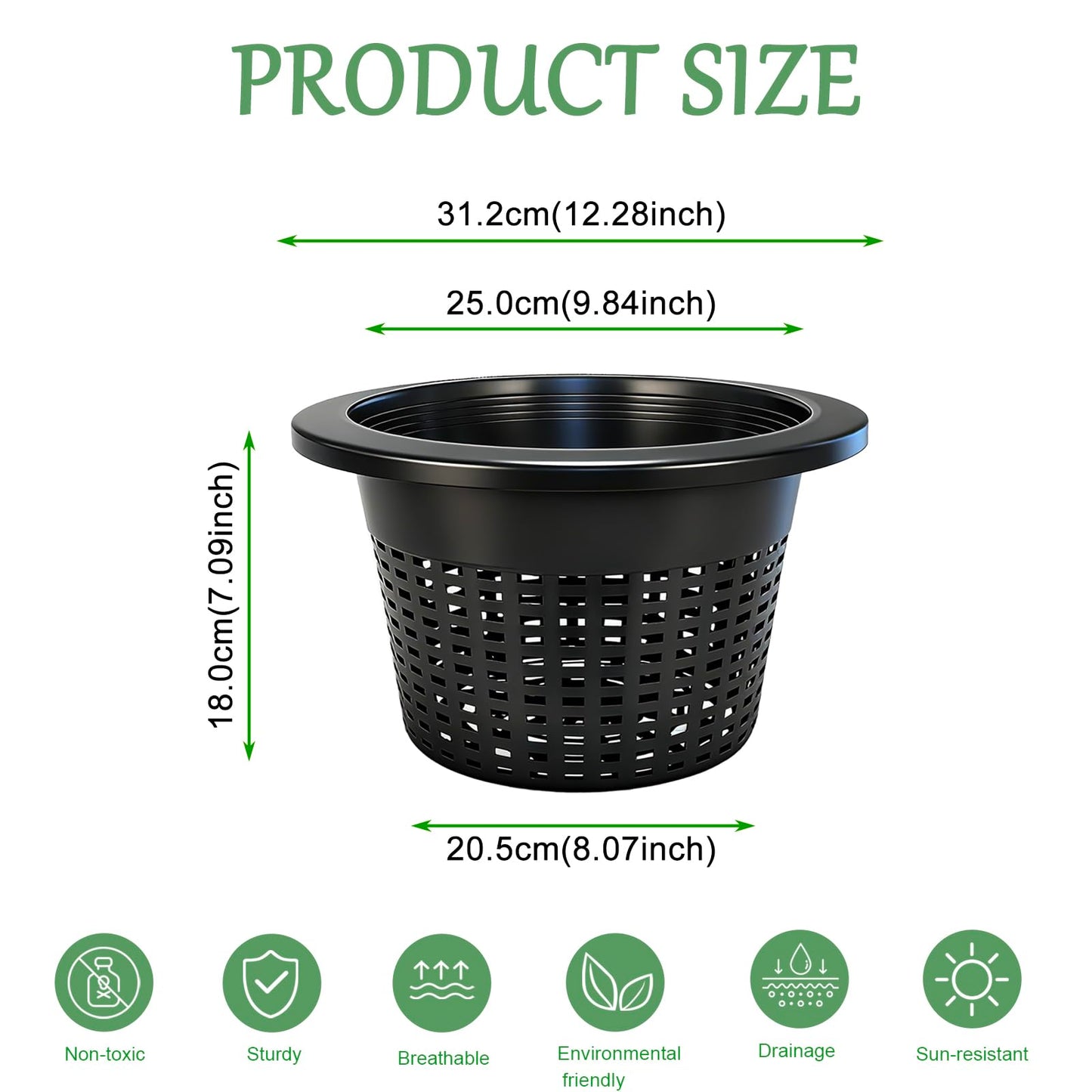 Gyfofix 3 & 5 Gallon Bucket Lid Hydroponic Plant Pot, Small/Medium/Large Opening Mesh Net Cups for Indoor Outdoor Hydroponics Growing System - Medium Opening for Most Hydroponic Crops (2 Pack)
