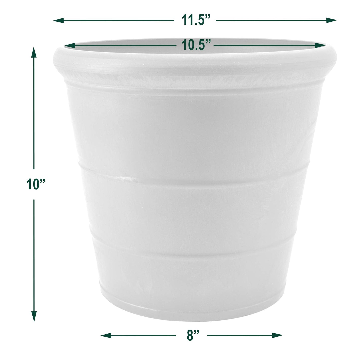 PSW Pot Collection NUR28C 10” Planter Pot for Indoor and Outdoor Plants and Gardens, 10-inch, Chocolate
