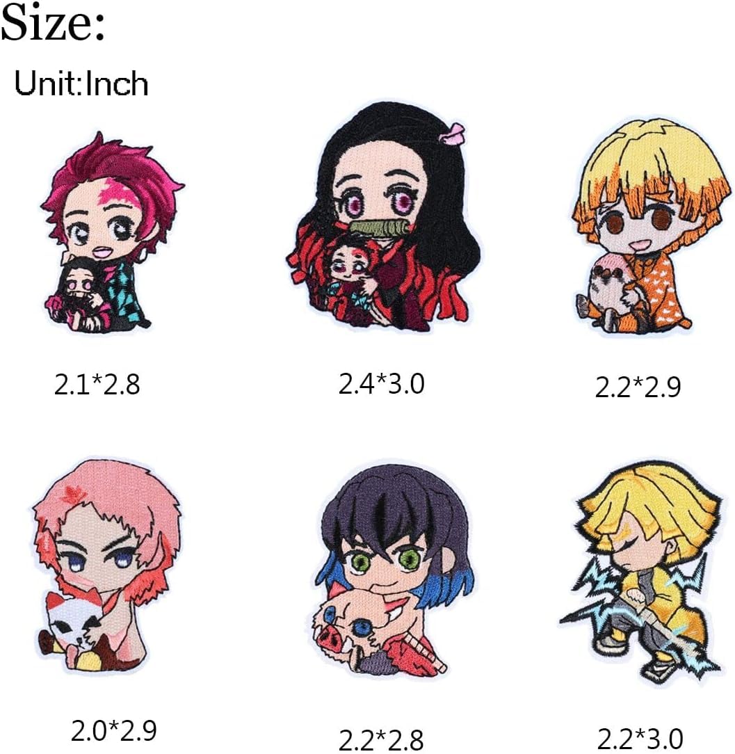 Iron on Patches for Clothing,19 Pieces Iron on Patches Anime Patches Embroidered Iron on Sew on Decorative Applique Patch Patches for DIY Jeans, Jackets, Shirts, Bag, Caps