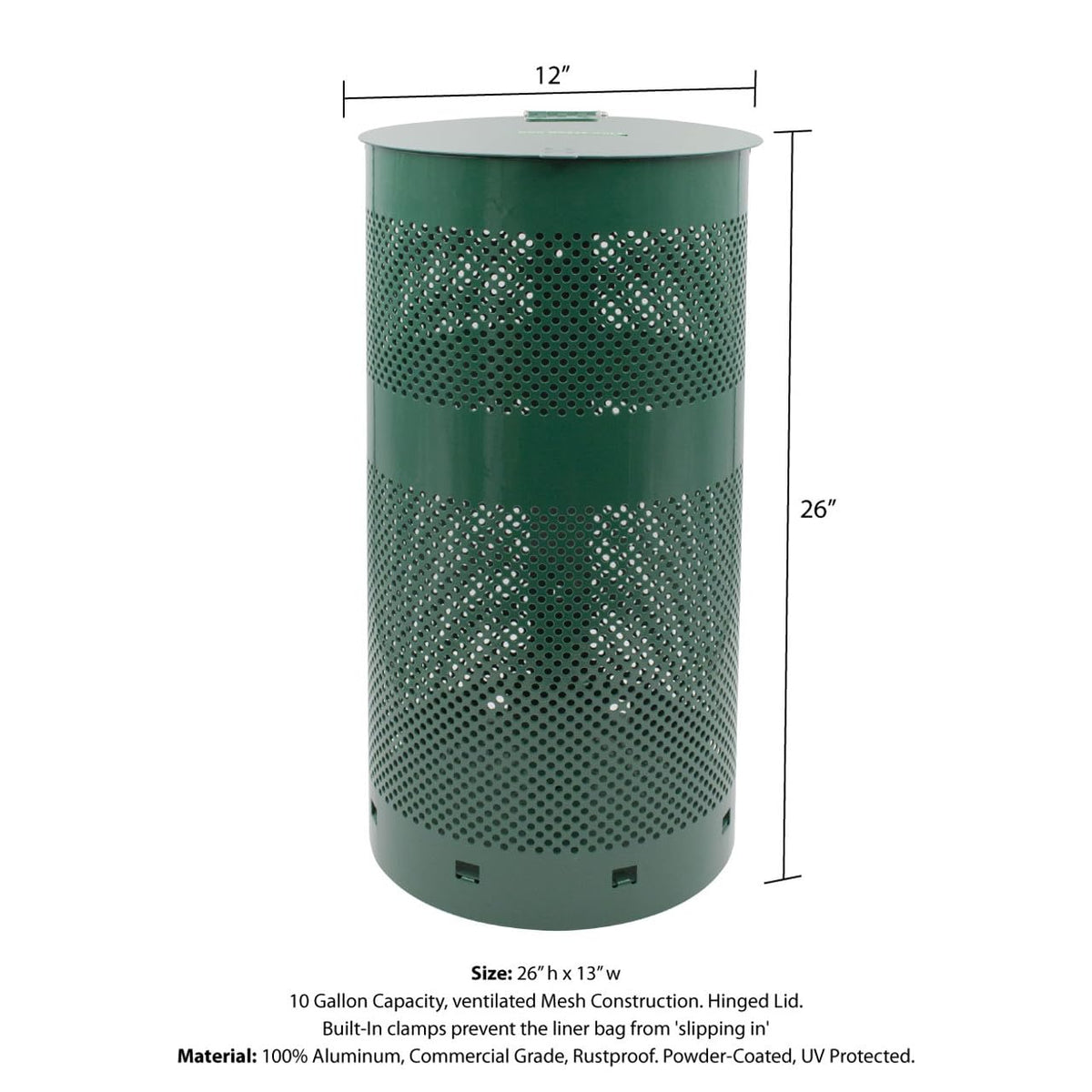 Aluminum Outdoor Trash Can